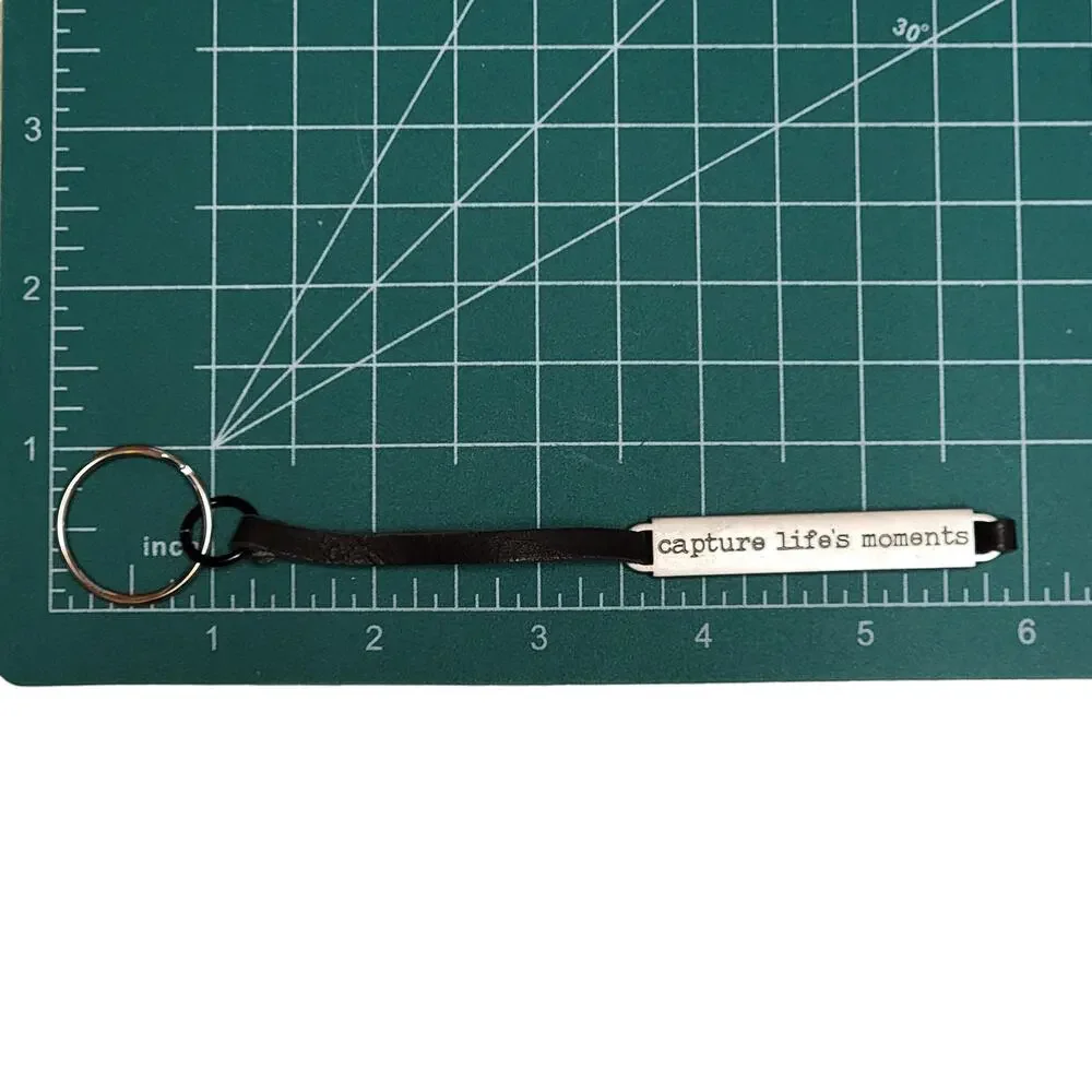 Capture Lifes Moments Keychain‎ Graduation Gift Handmade Faux Leather Motivation